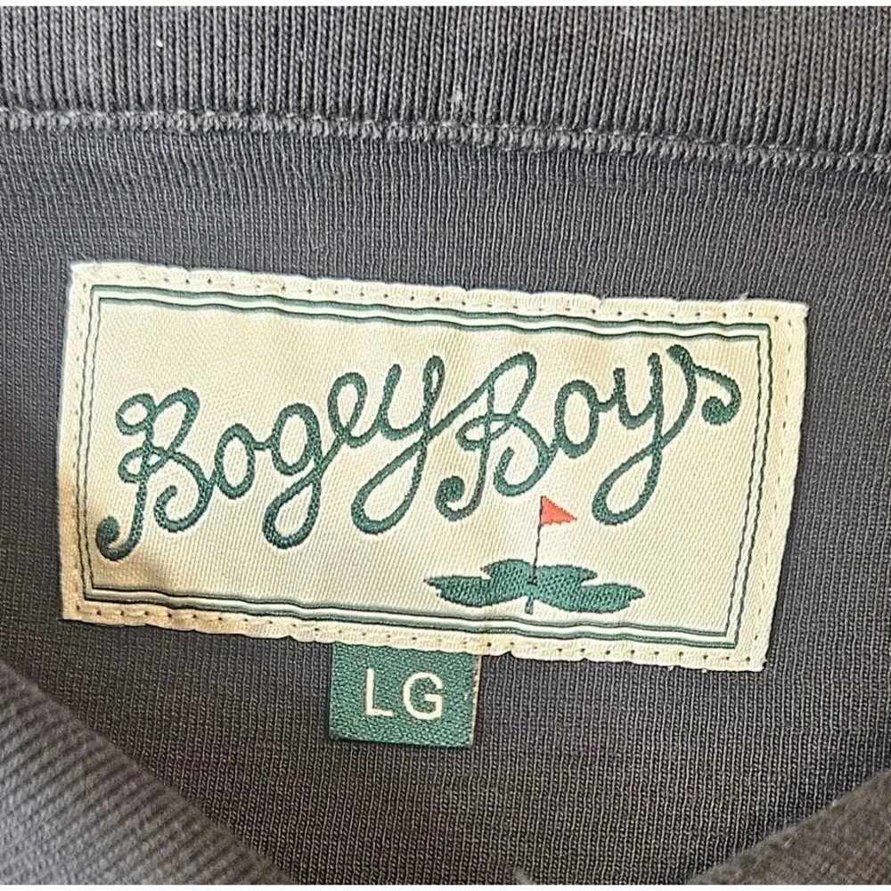 Bogey Bros Me S Golf Polo Shirt Size Large Pique Cotton Large Dot Black White